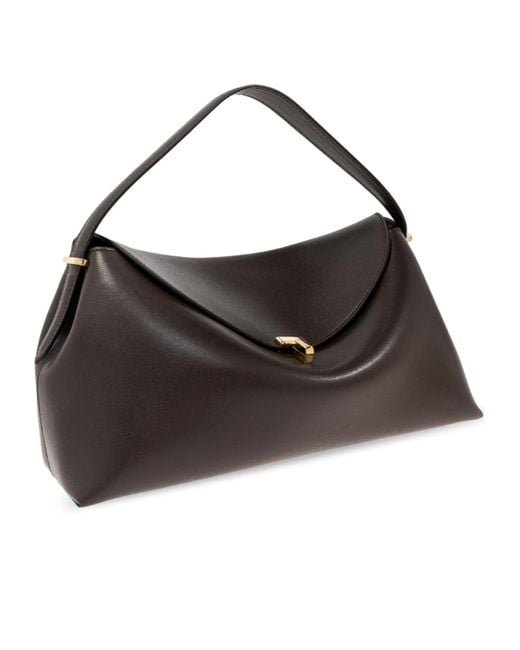 Totême Black Totême T-Lock Top Handle Medium Shoulder Bag