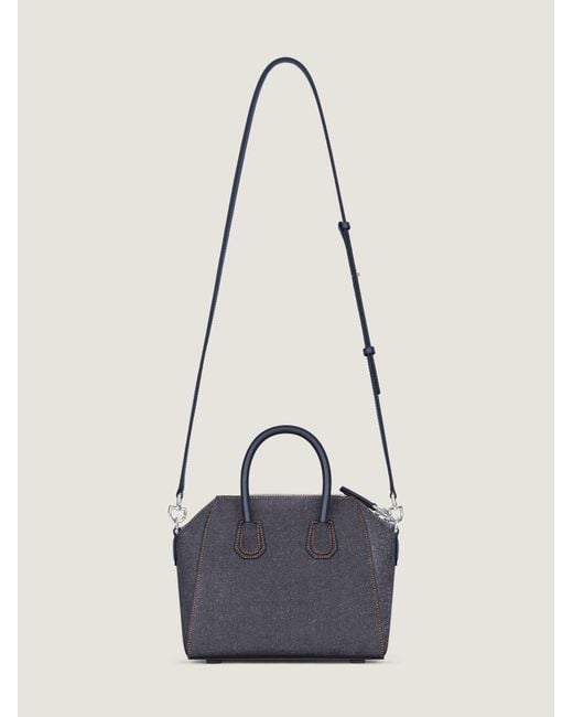 Givenchy Blue Mini Antigona Denim Bag