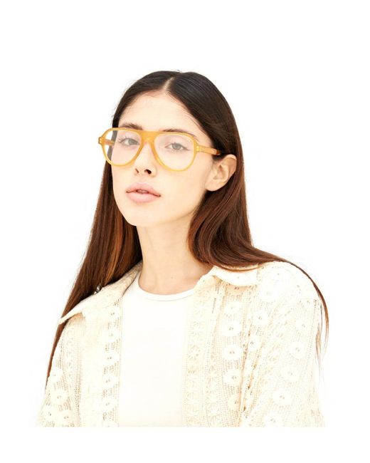 Marni Metallic Eyewear Aviator Frame Glasses for men