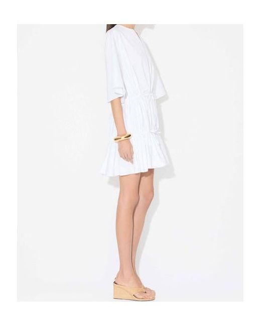 Alaïa White Dress With Drawstring Ties