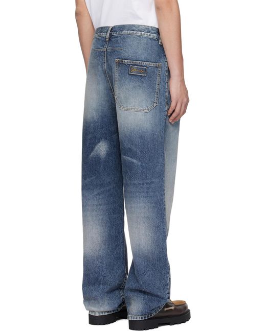Givenchy Blue Large Fit Patch Pocket Jeans for men