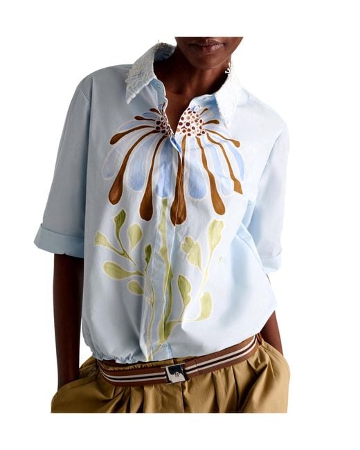 Dorothee Schumacher Blue Short-Sleeved Shirt