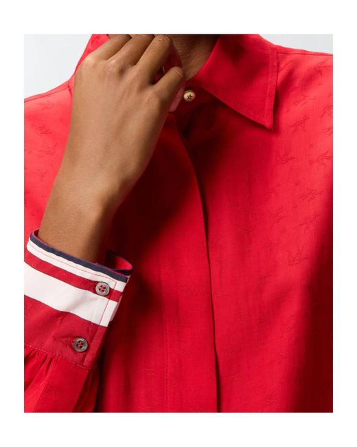 Pinko Red Button-Down Shirt