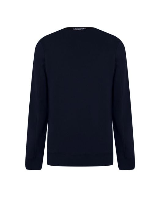 C P Company Blue Lens Crew-Neck Sweatshirt for men