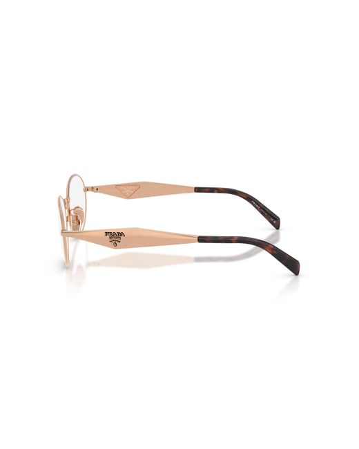 Prada Natural Eyewear Oval Frame Glasses