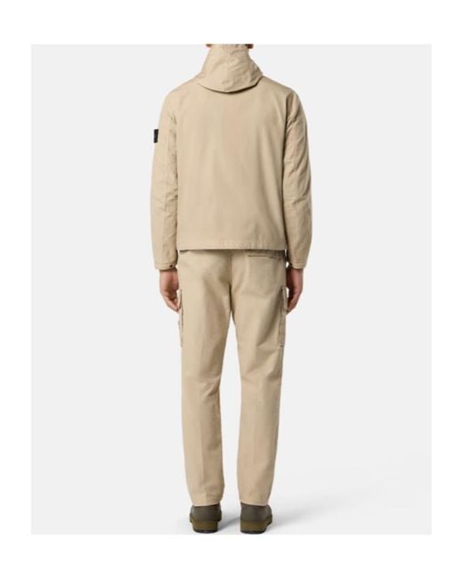 Stone Island Natural Regular-Fit Cargo Trousers With Snap And Zip Pockets for men