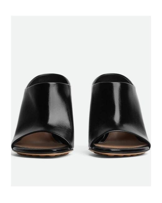 Bottega Veneta Black Heeled Flip-Flops 'Rana'