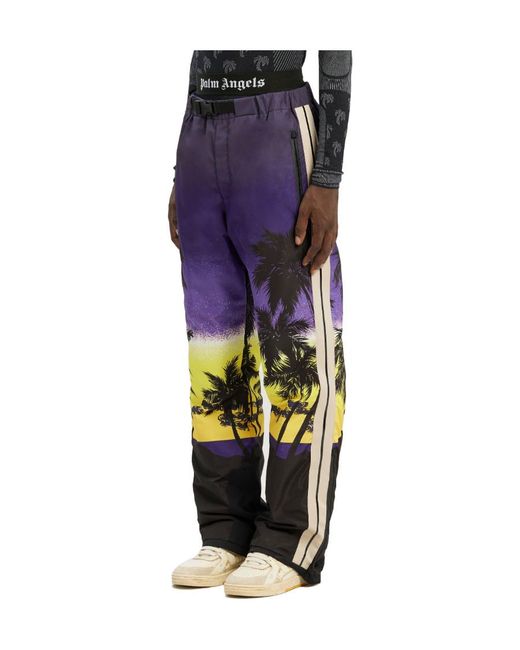 Palm Angels Multicolor Palm Sunset Elasticated Waistband Ski Pants for men