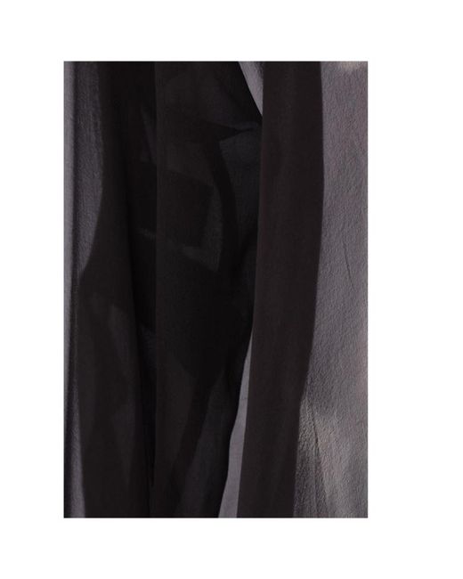Yohji Yamamoto Gray Asymmetric Printed Shirt