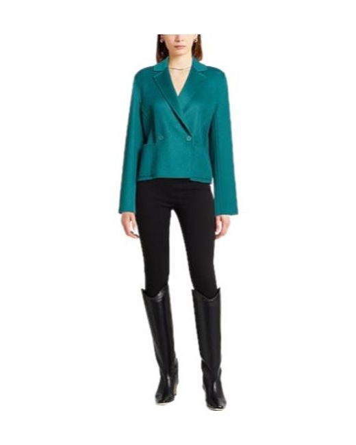 Max Mara Blue Double-Breasted Blazer