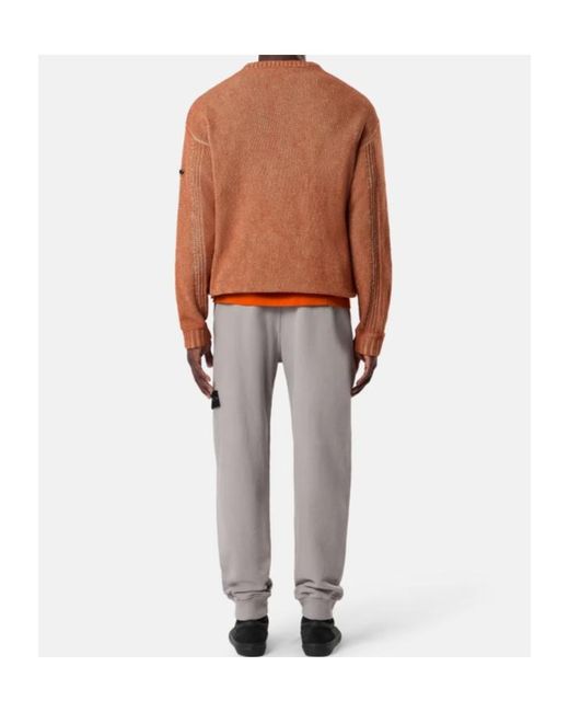 Stone Island Gray Regular-Fit Joggers With Ribbed Cuffs for men