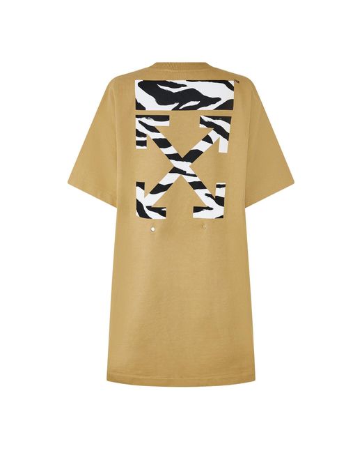 Off-White c/o Virgil Abloh Yellow Printed Short-Sleeved T-Shirt
