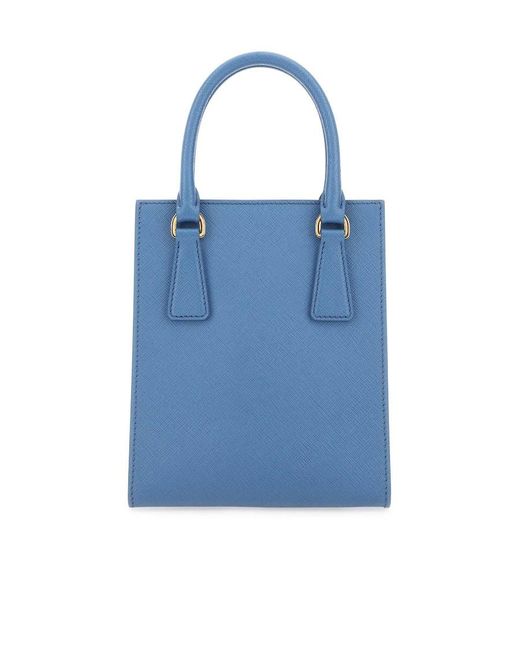 Prada Blue Logo Shoulder Bag
