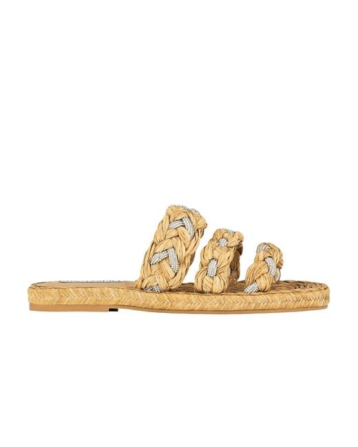 Aquazzura Metallic Embellished Slip-On Sandals