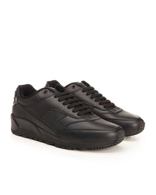 Saint Laurent Black Round Toe Low Top Casual Shoes for men