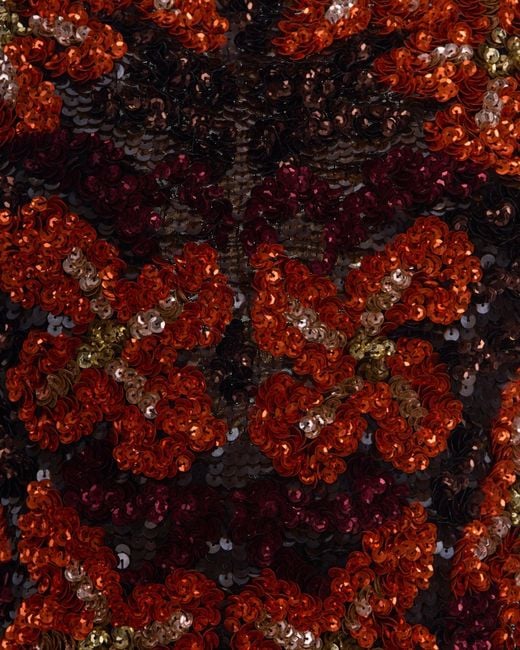 P.A.R.O.S.H. Red Sequined Sleeveless Vest