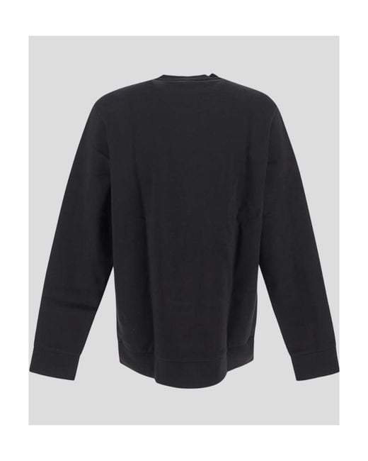 Boss Blue Logo Embellished Crewneck Sweatshirt for men