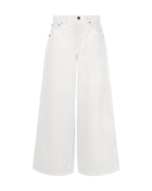 Uma Wang White Straight Casual Pants