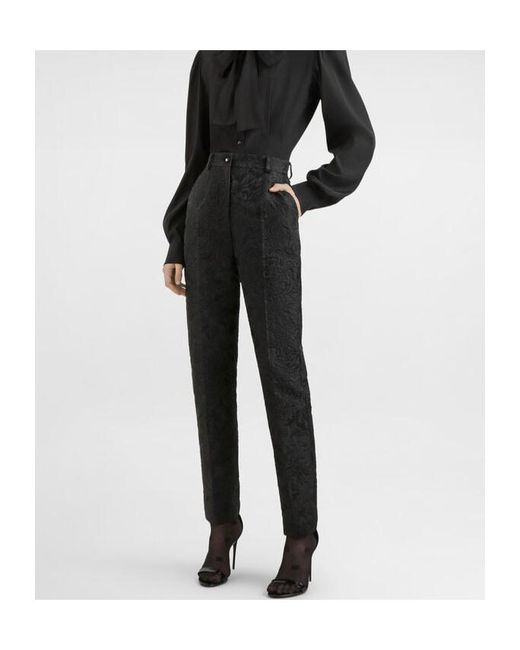 Dolce & Gabbana Black Jacquard Trousers