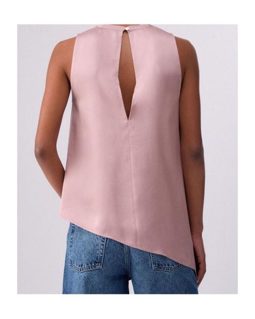 Liu Jo Natural Satin Top With Bow