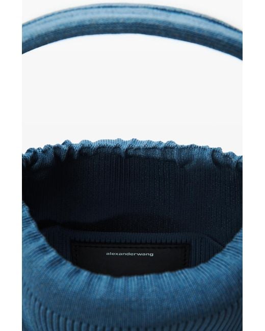Alexander Wang Blue Ryan Small Knit Tote Bag
