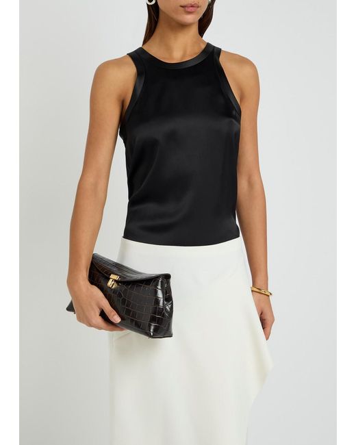 Totême Black Leather Clutch