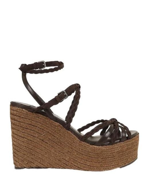 Jimmy Choo Brown Nyra 100 Lamb Calzature