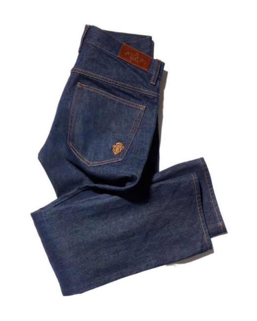 Gucci Blue Logo Patch Jeans for men