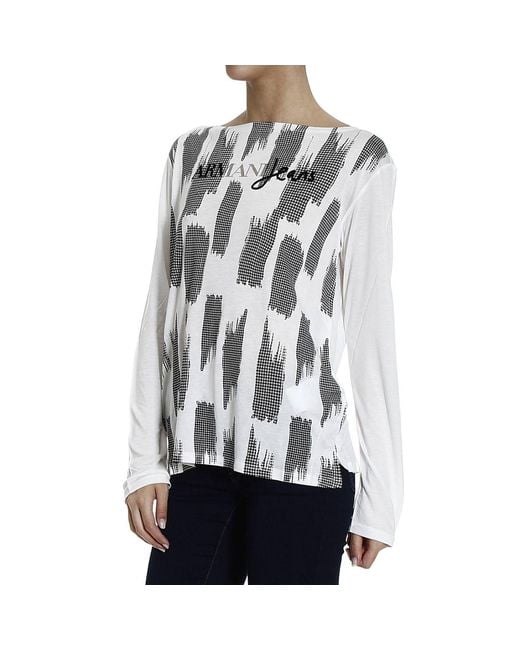 Armani Jeans White Logo Details T-Shirt