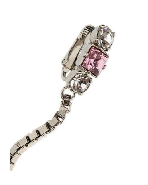 DSquared² White Bow Detailed Long Earrings