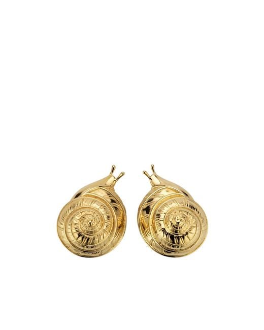 Gucci Metallic Snail-Shaped Earrings