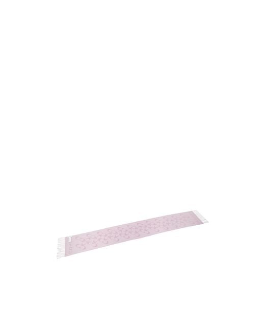 COACH Pink Fringed Scarf