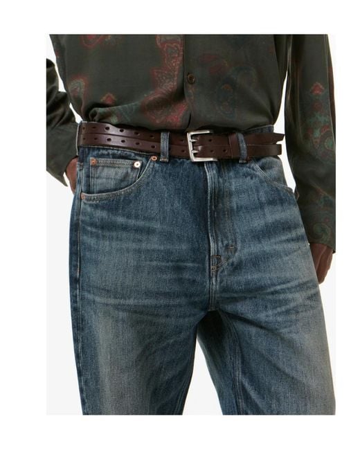 Our Legacy Blue Third Cut Straight-Leg Jeans for men