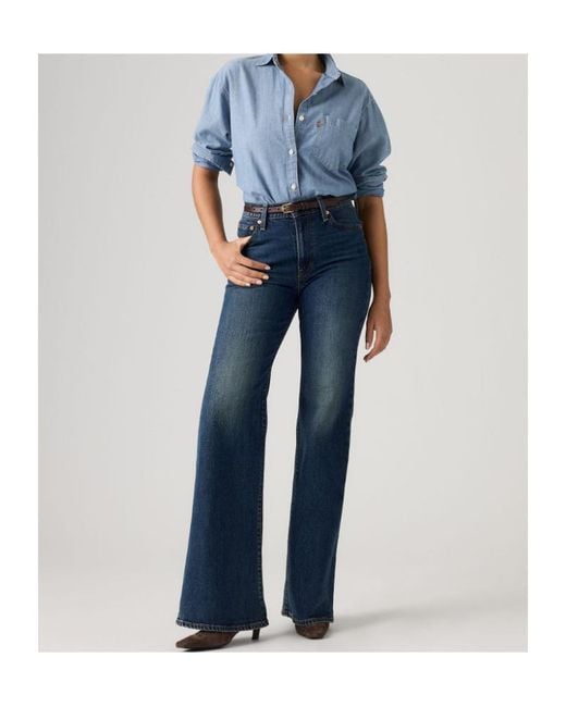 Levi's Blue Ribcage Flare Jeans