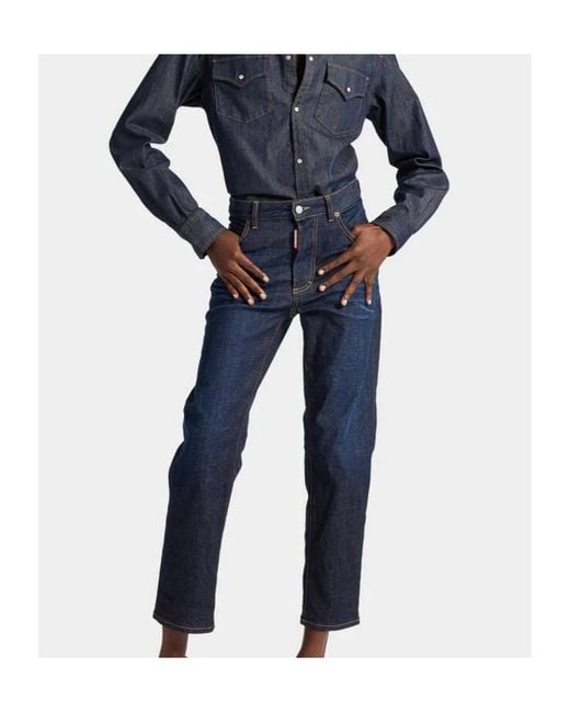 DSquared² Blue Dark Urban Boston Jeans