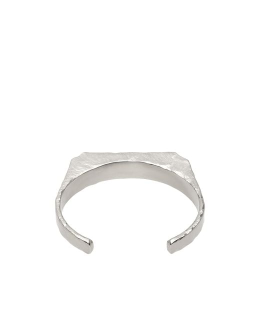 MM6 by Maison Margiela White Numeric Signature Cuff Bracelet for men