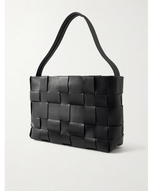 St. Agni Black Woven Mini Tote Bag