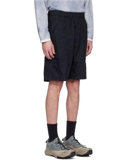 Stone Island Blue Logo Patch Bermuda Shorts for men