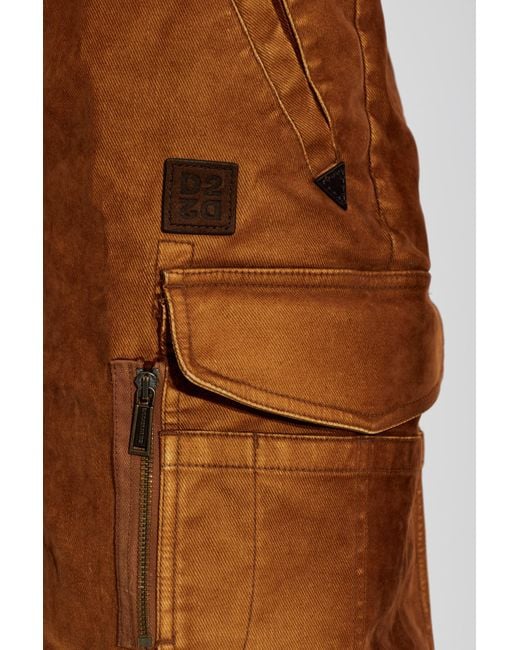DSquared² Brown Carpenter2 Weathered Suede Pants