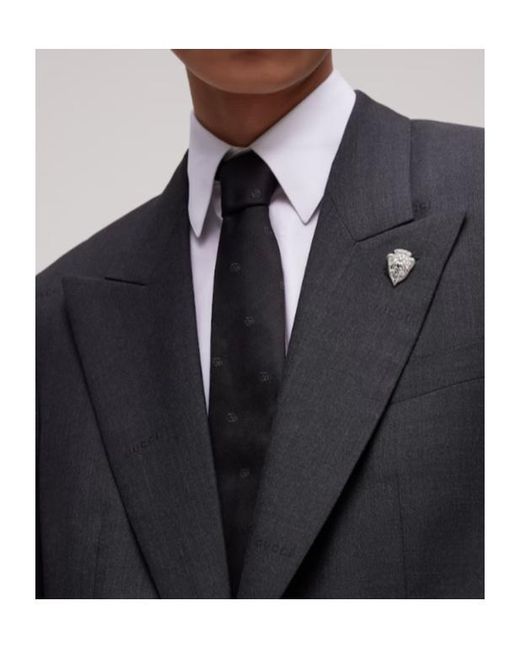 Gucci Blue Gg Jacquard Tie for men