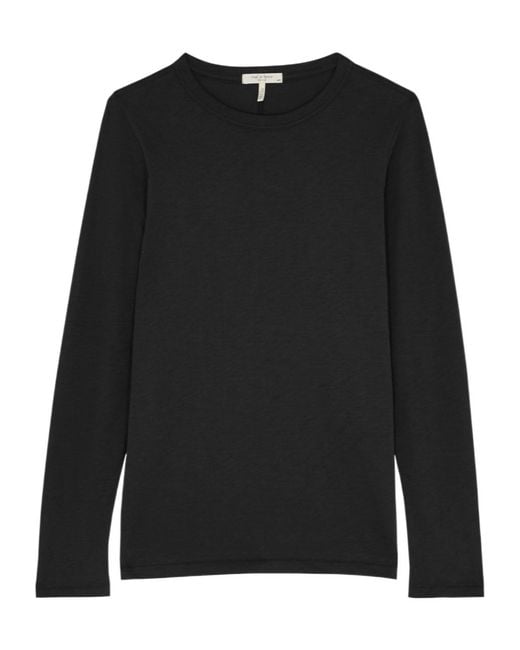 Rag & Bone Black Long-Sleeved T-Shirt
