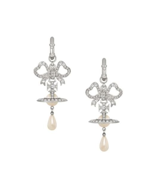 Vivienne Westwood White Rigoberta Pearl Earrings