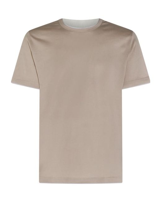 Eleventy Gray Short Sleeved Crewneck T-Shirt for men