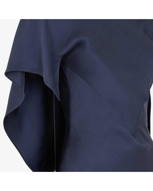 Fendi Satin Dress in Blue | Lyst Fendi Satin Dress in Blue | Lyst