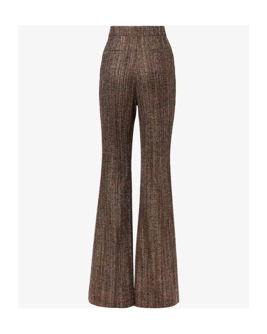 Fendi Brown High-Waisted Flared Pants