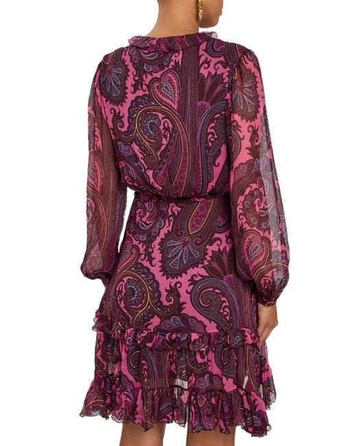 Etro Purple Printed Design Dress