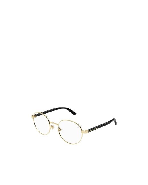 Gucci White Eyewear Round Glasses And Frames for men