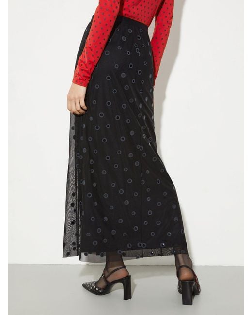 MAX&Co. Black Tulle Knitted Skirt