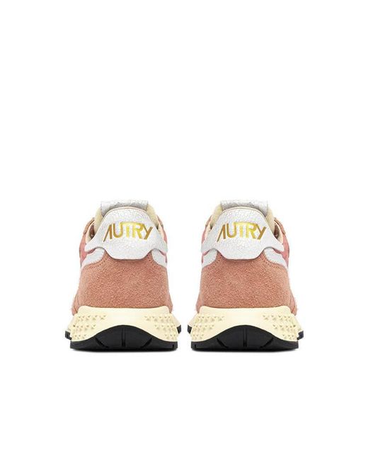 Autry Pink Retro Runner Sneakers