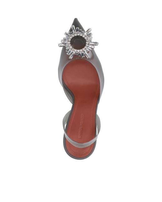 AMINA MUADDI White Pointed High-Heeled Sandals